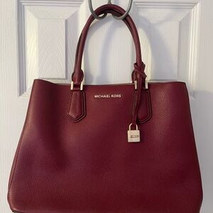 Michael Kors Deep Red Leather Tote